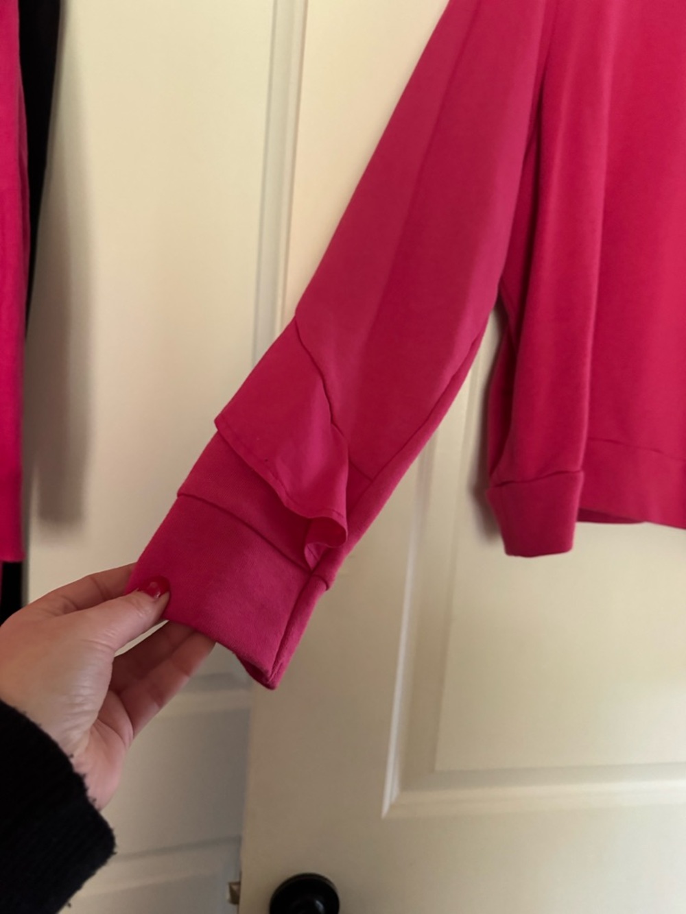 project RUNWAY Crewneck Ruffle Sweatshirt - Bright Pink - Picture 2 of 6